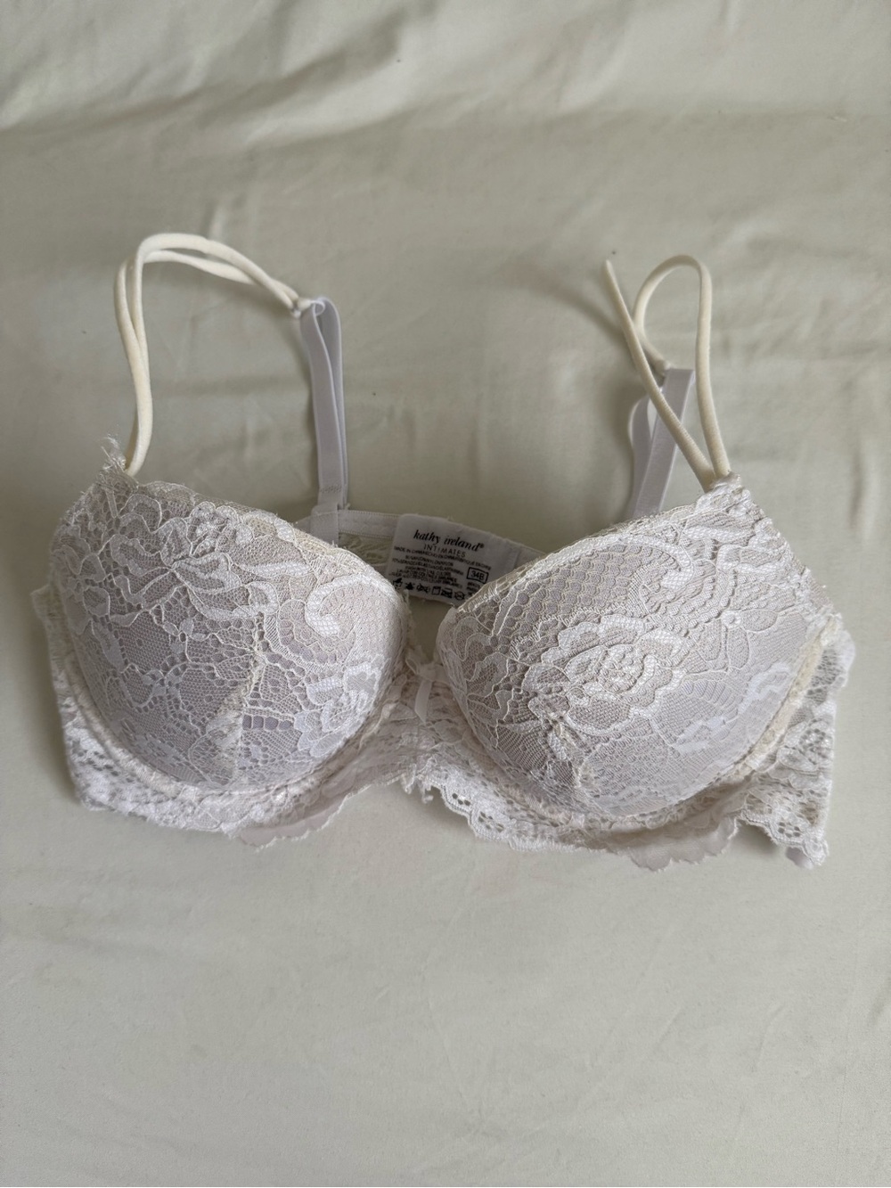 kathy ireland Lace Push-Up Bra in Ivory White
